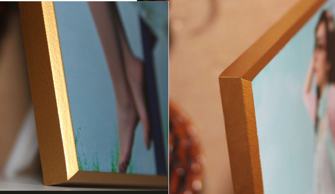 Çerçeve Altın Damgalama Efekti için Ahşap Kenar Folyo Yaldız Makinesi