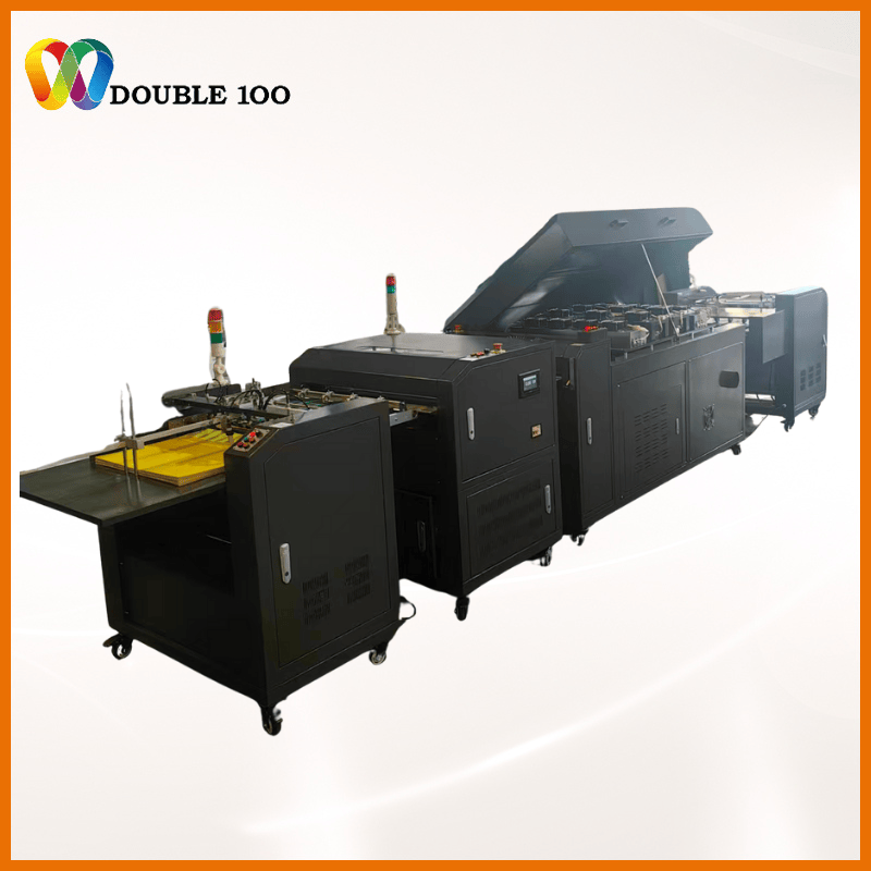 Línea de producción automática de recubrimiento UV/IR con alimentación de hojas